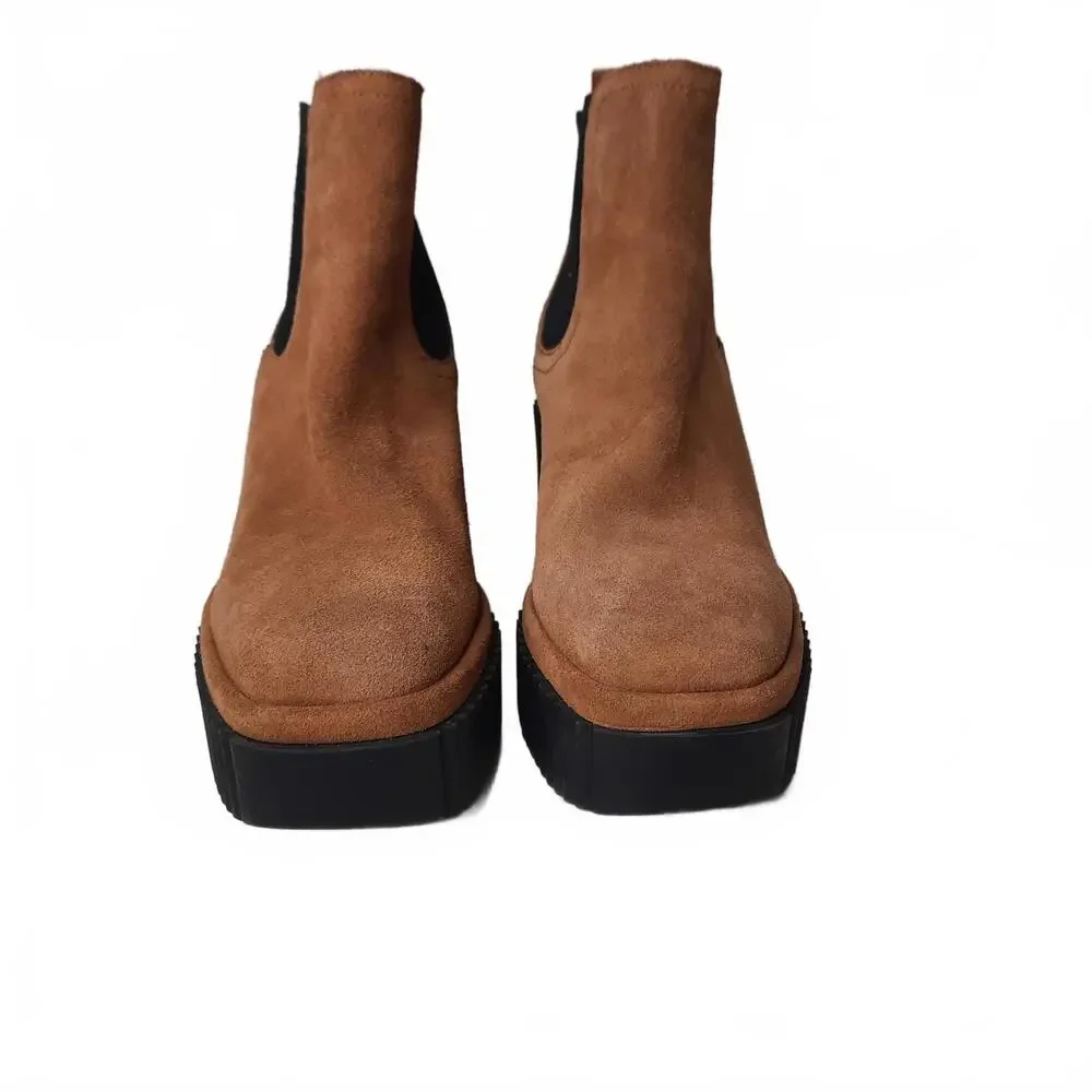 Gianni Bini Ryker Suede Lug Sole Platform Boots Size 8.5 - Picture 2 of 5